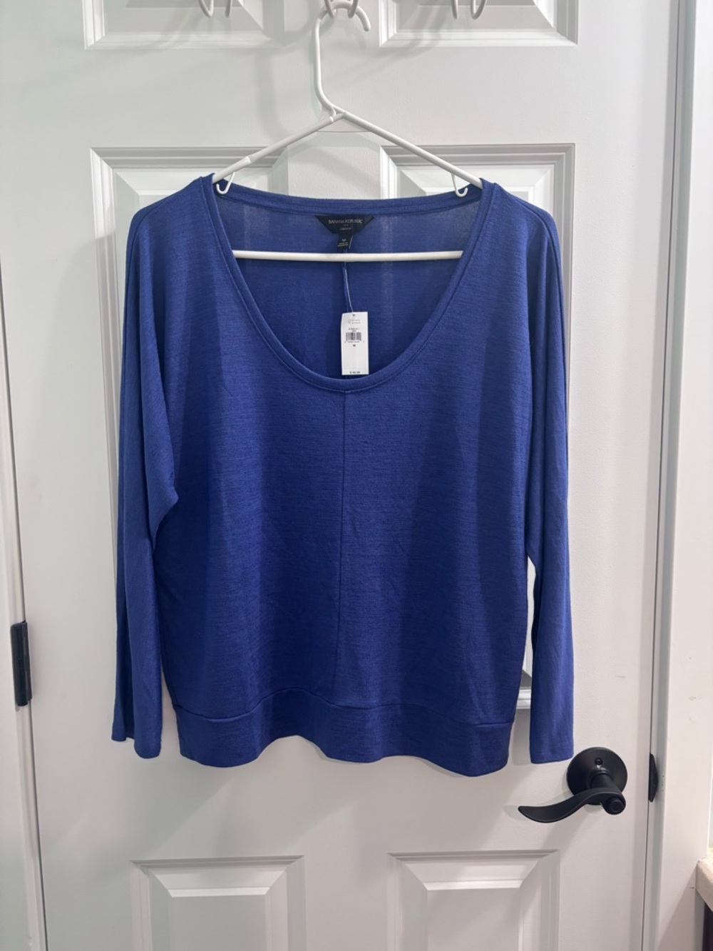 Women’s Banana Republic Long-Sleeve Luxespun Sweater Blue Size Medium NWT